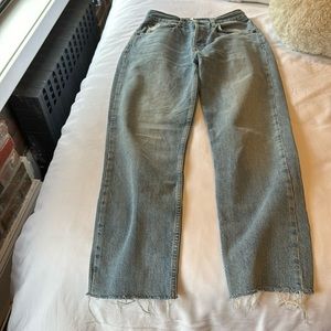 Re/done ultra high rise stove pipe jean size 26